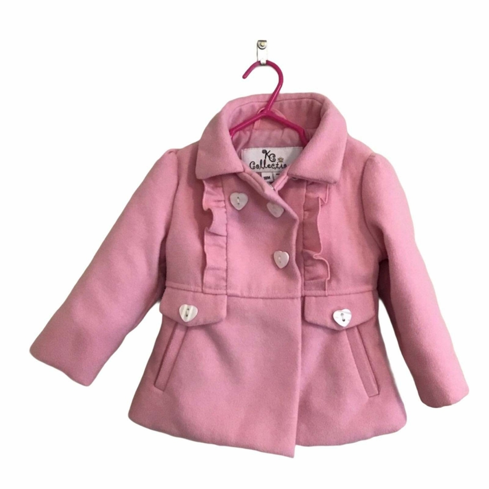 KC Collections Pink Pea Coat